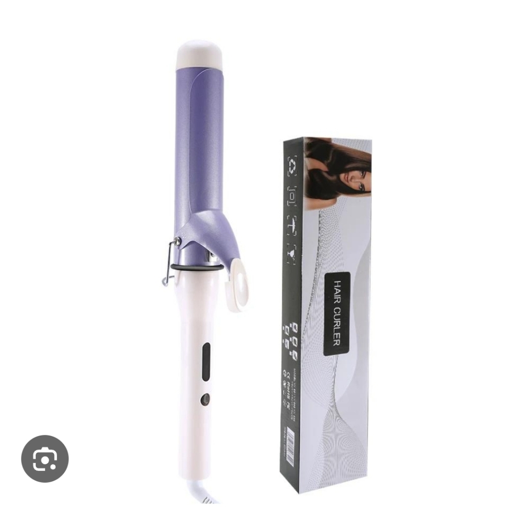 Purple and White Hair Styling Tool for Effortless Curls
